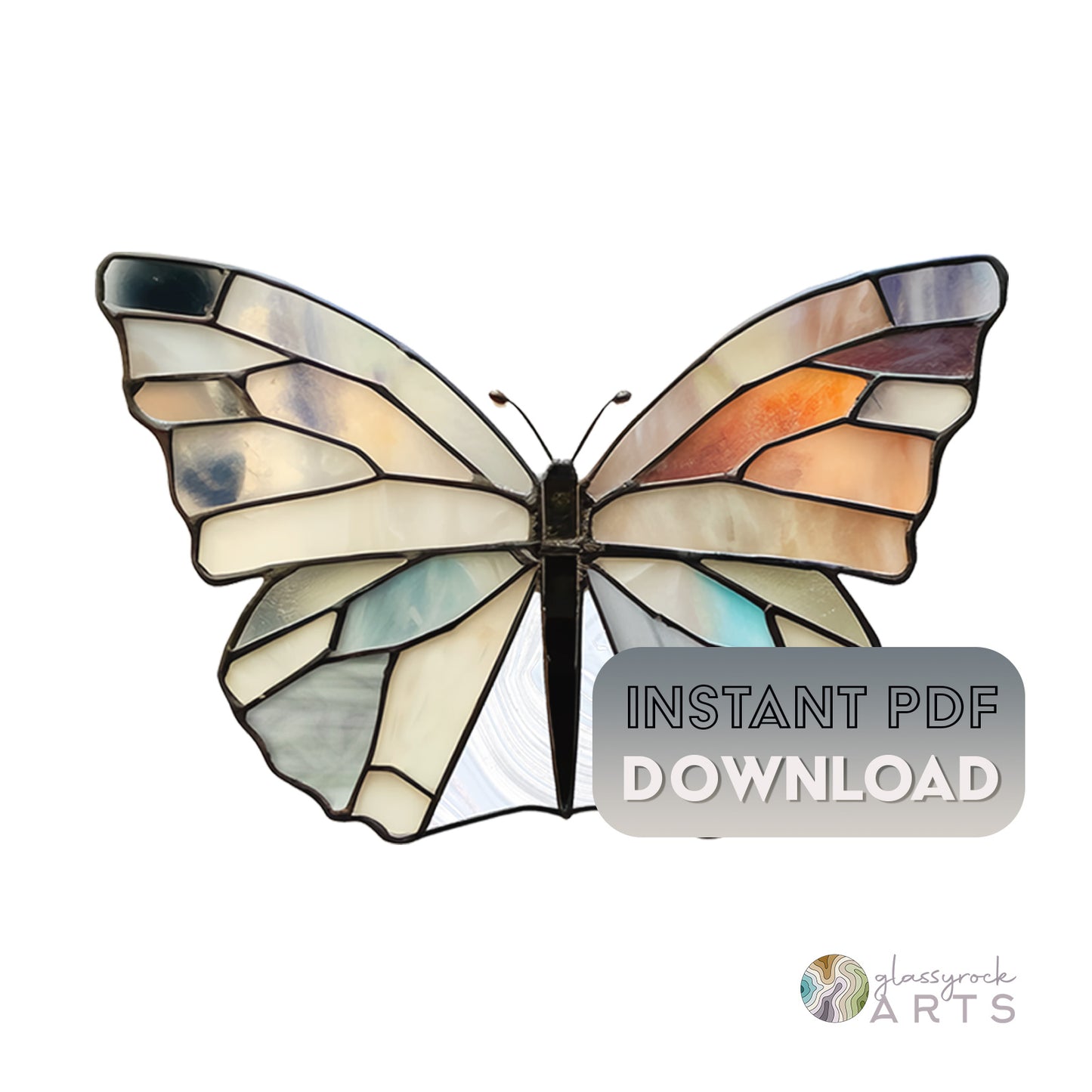 Stained Glass Butterfly Pattern