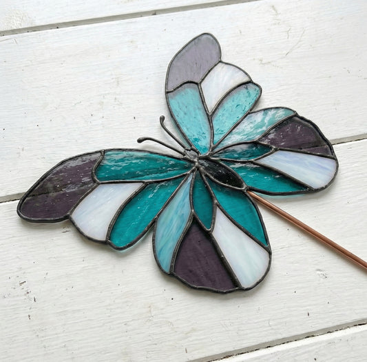 Butterfly Garden Stake Stained Glass Pattern