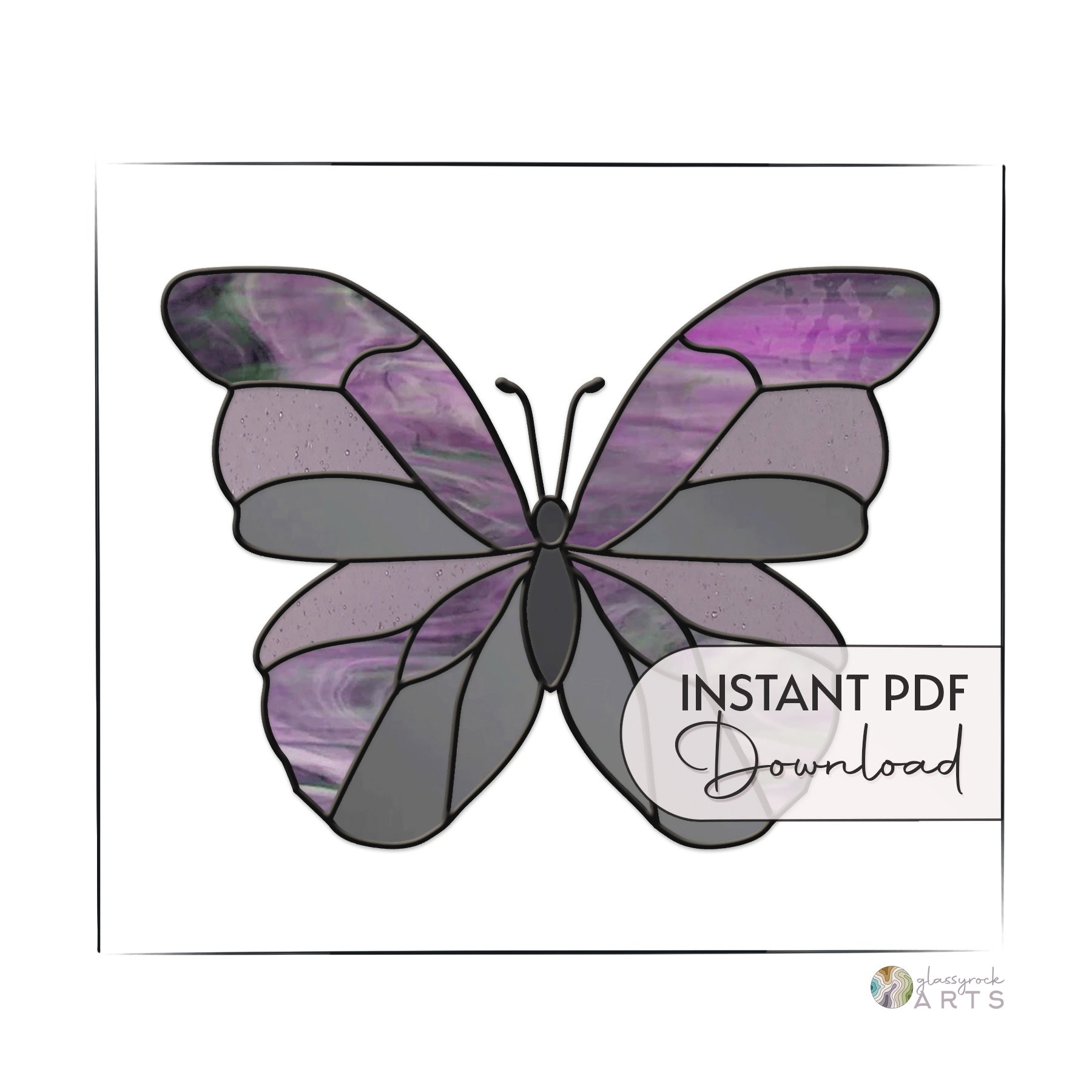 3D Clip-on Butterfly Tree Toppers Iridescent Stained Glass