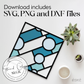 Stained Glass Square Geo Suncatcher Files for Laser Cutting, SVG, PNG, DXF