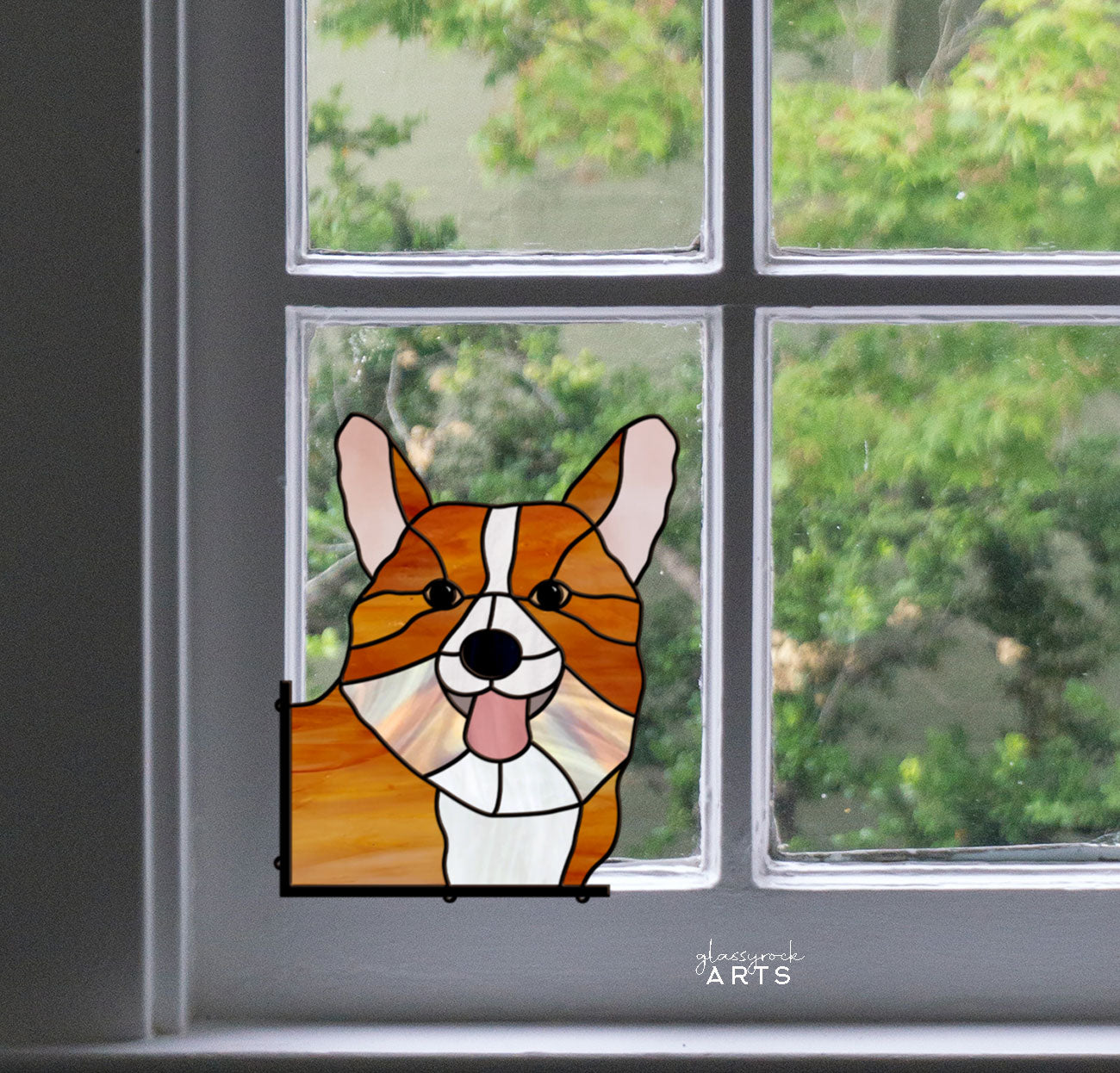 Welsh Corgi Dog Stained Glass Pattern