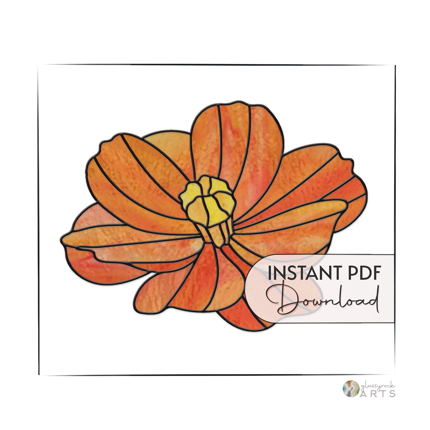 Big Flora Giant Stained Glass Cosmos Pattern