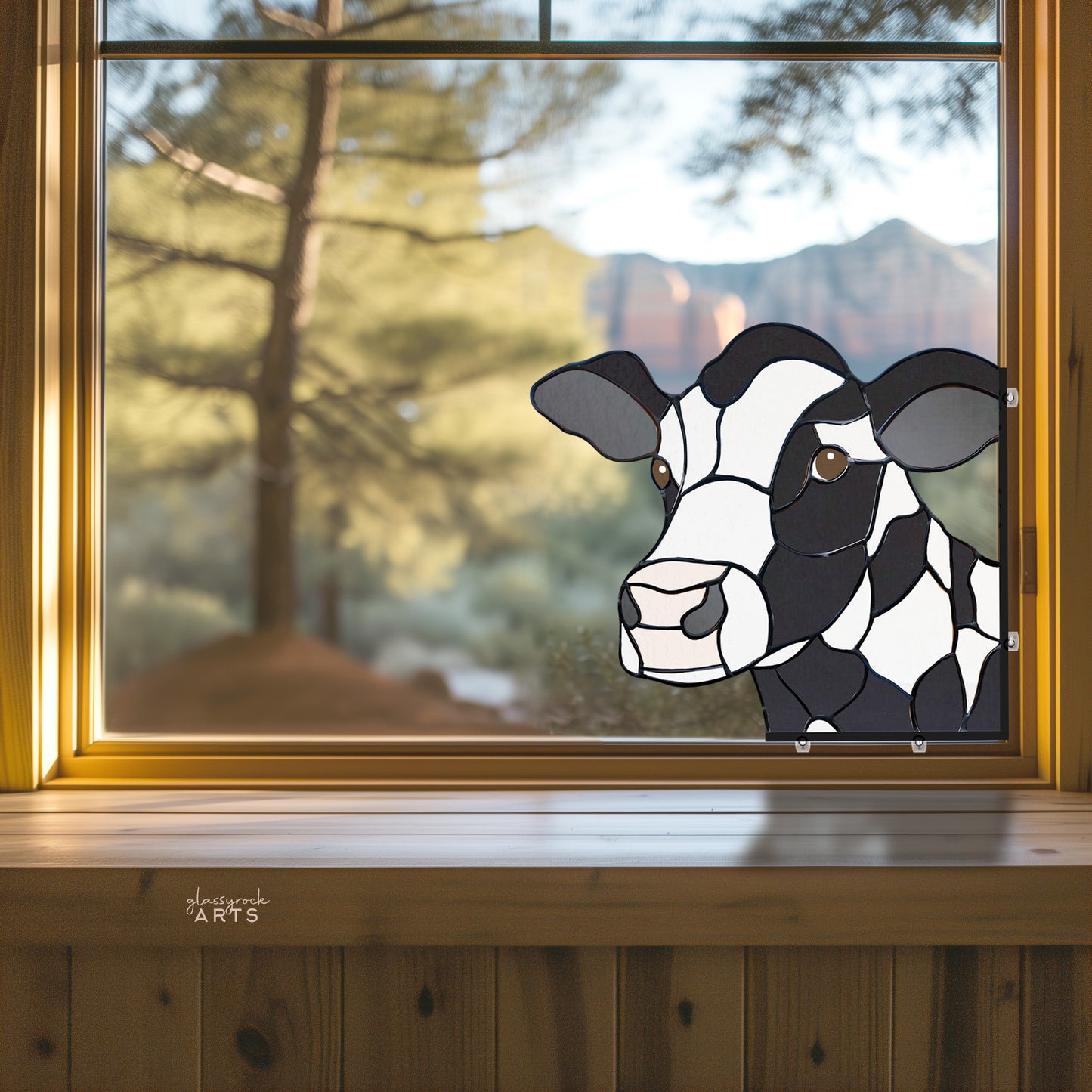 Cow Buddy Stained Glass Pattern