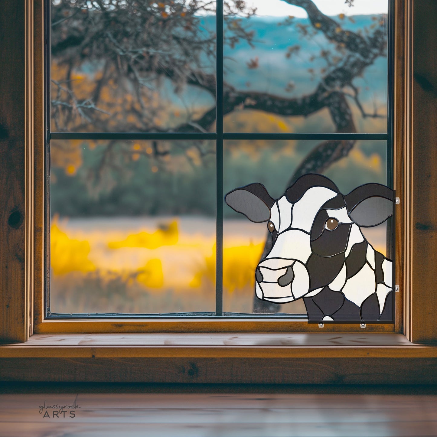 Cow Buddy Stained Glass Pattern