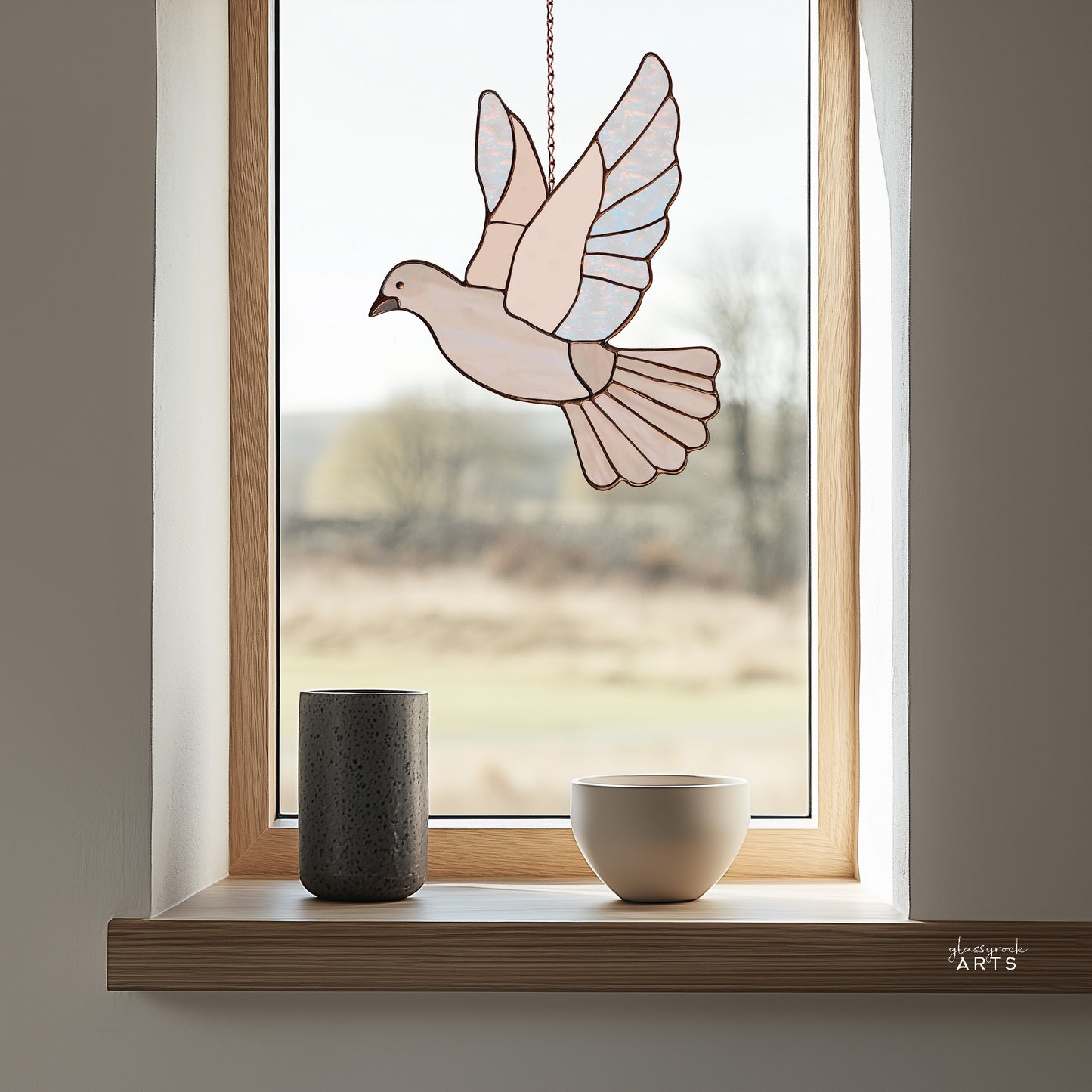 Dove Stained Glass Bird Pattern - Crafting Patterns & Molds, from GlassyRock Arts