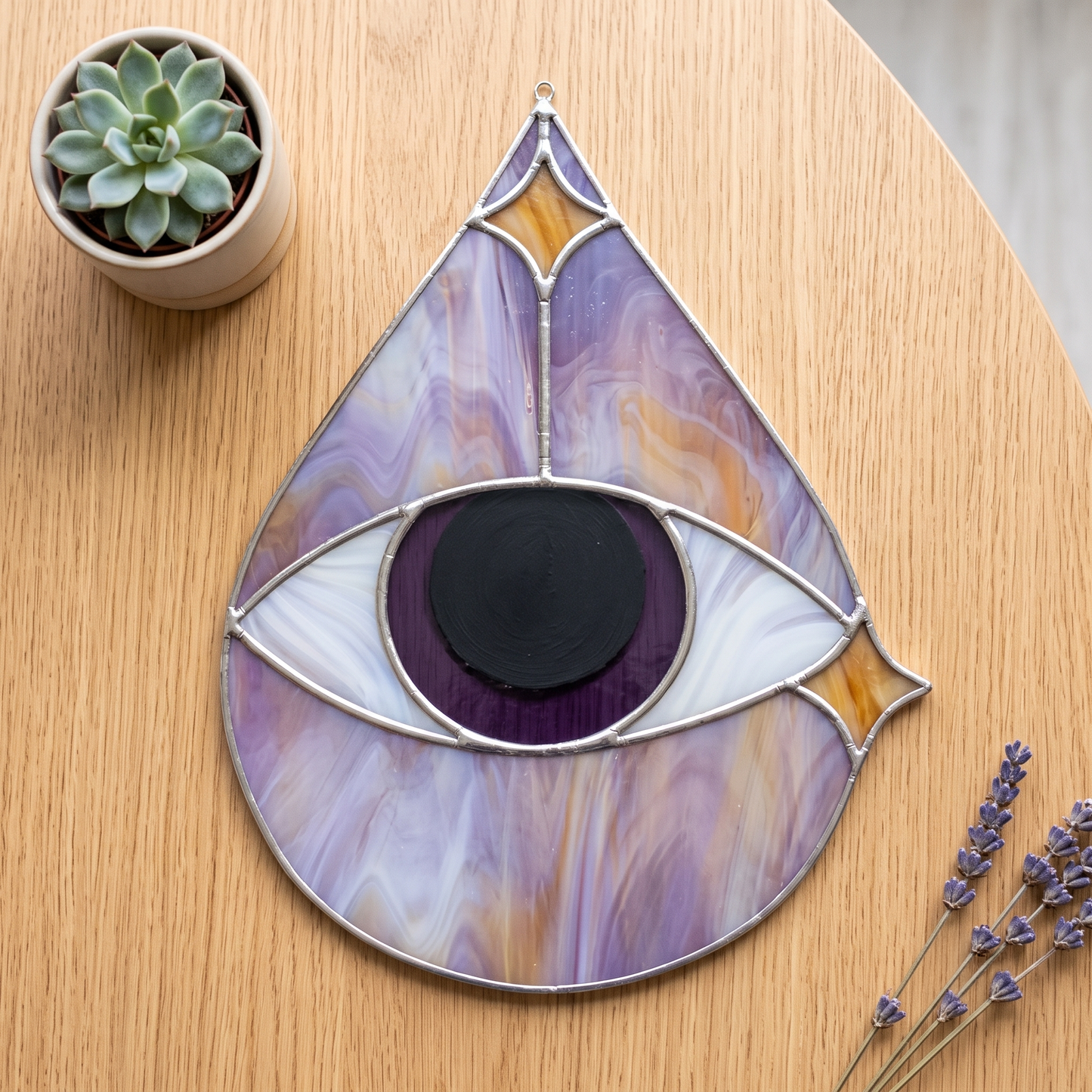 Eye Stained Glass Pattern Rain Drop