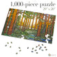 Stained Glass Fir Tree Forest Jigsaw Puzzle
