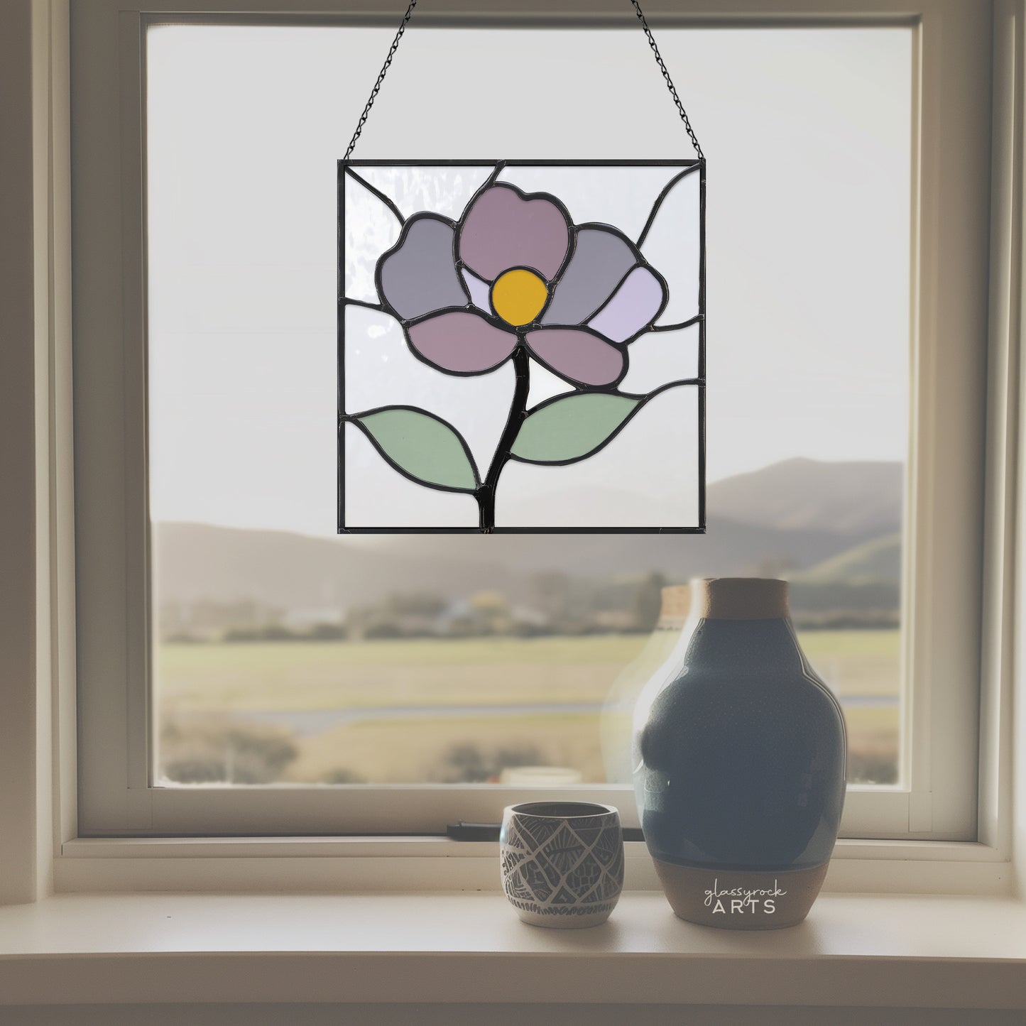Simple Flower Stained Glass Pattern