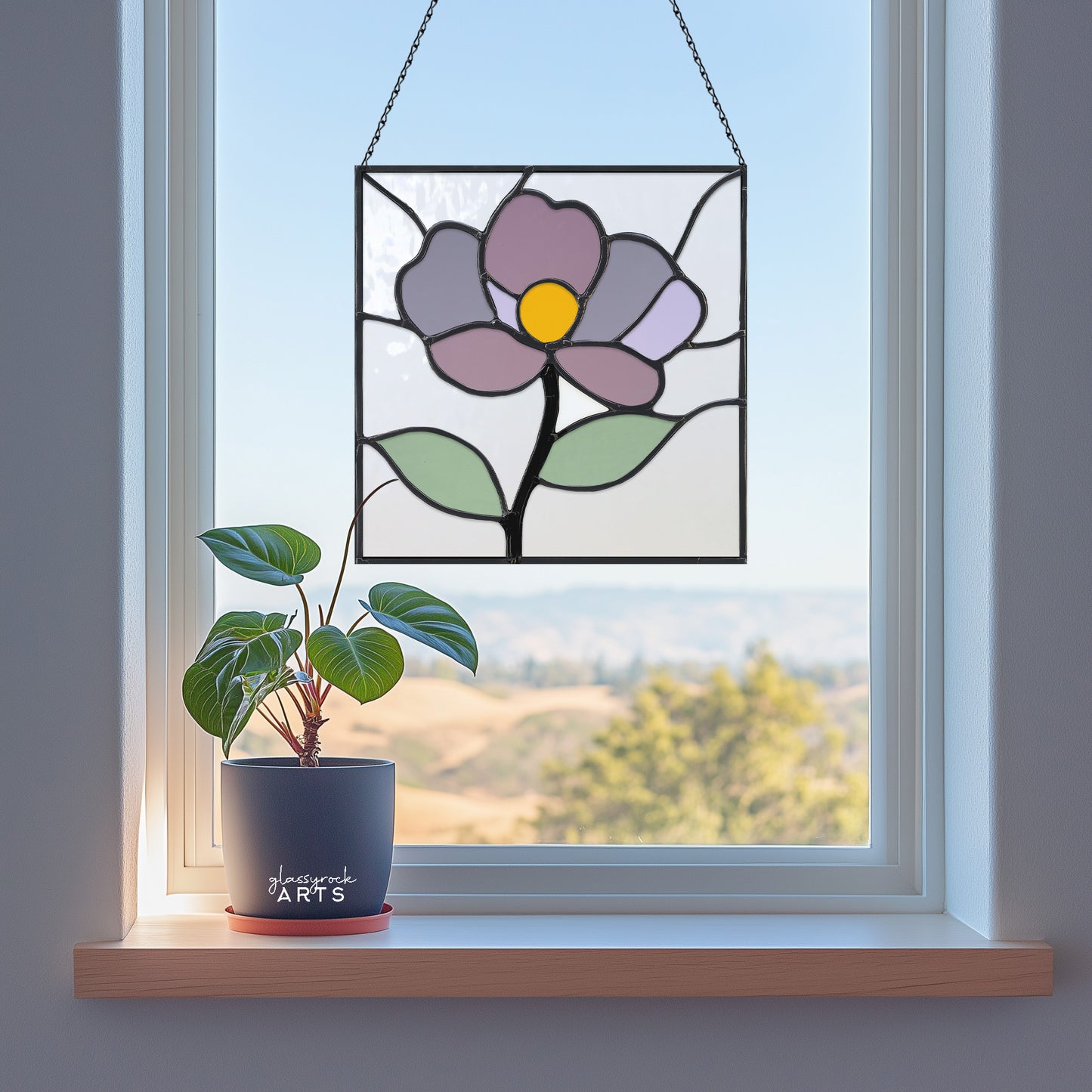 Simple Flower Stained Glass Pattern