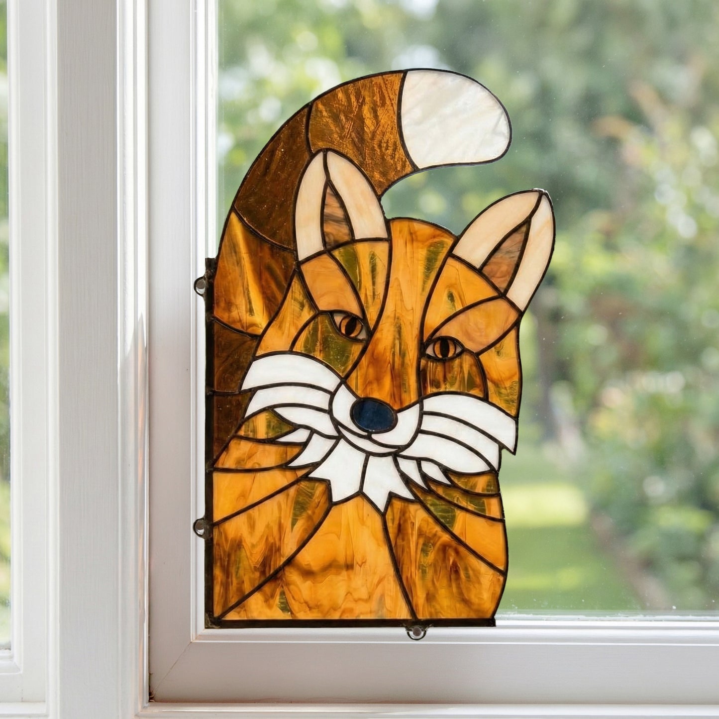Fox Buddy Stained Glass Pattern