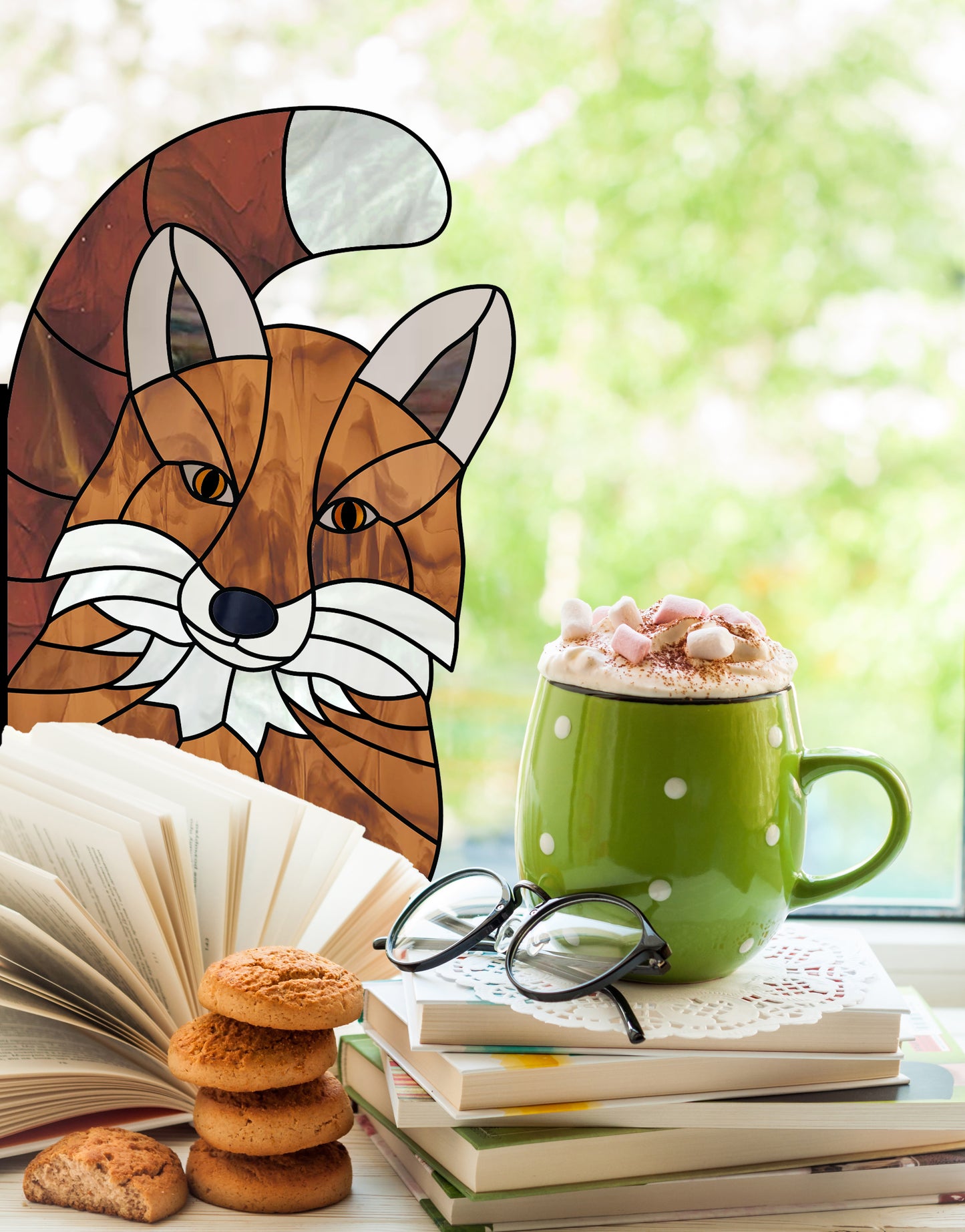 Fox Buddy Stained Glass Pattern