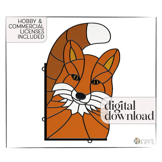 Fox Buddy Stained Glass Pattern