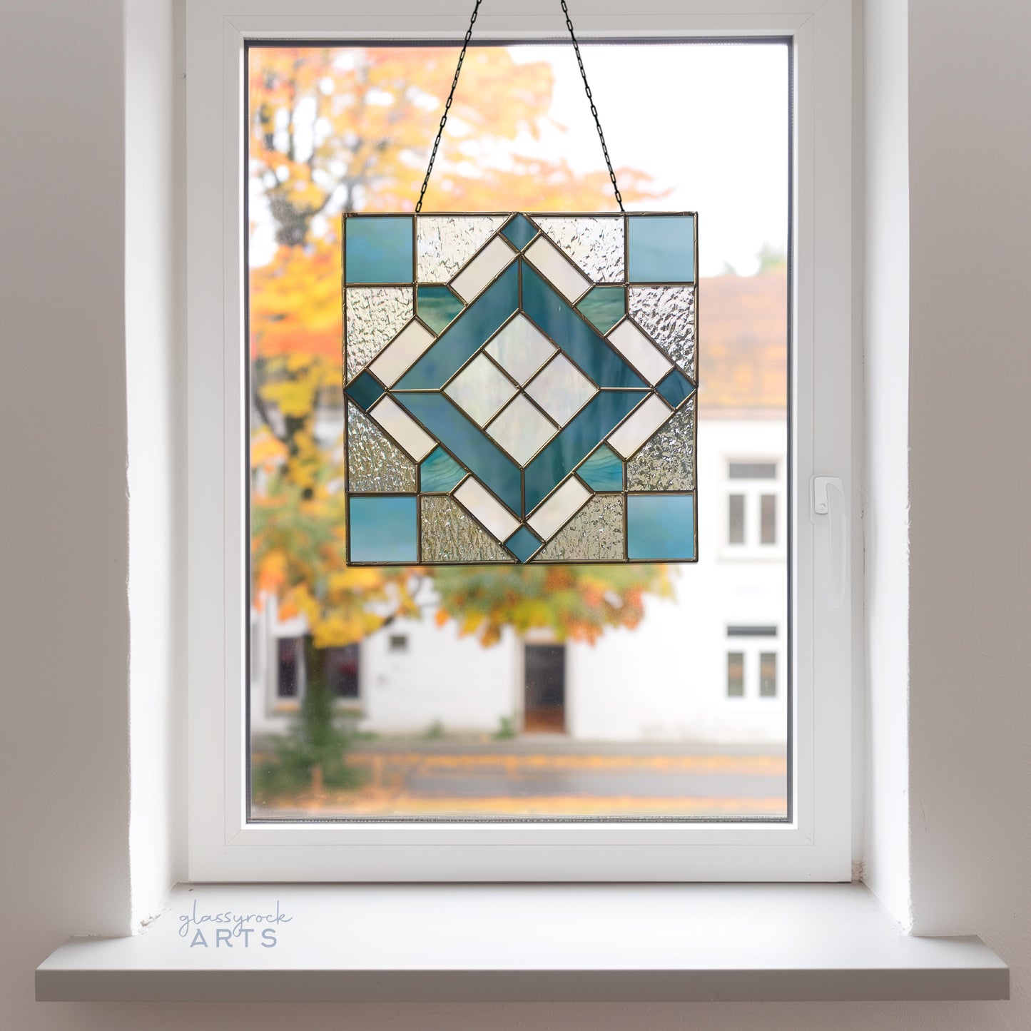 Geometric Quilt Square Pattern with PNG