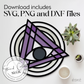 Stained Glass Evil Eye Suncatcher Files for Laser Cutting, SVG, PNG, DXF
