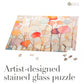 Stained Glass Ginkgo Leaves Jigsaw Puzzle