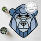 Stained Glass Gorilla Files for Laser Cutting - SVG, PNG, DXF