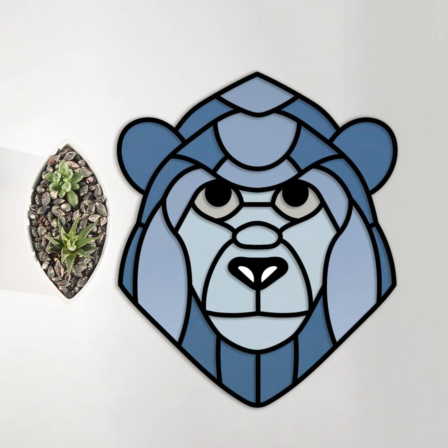 A picture of the Stained Glass Gorilla Files SVGs from GlassyRock Arts.