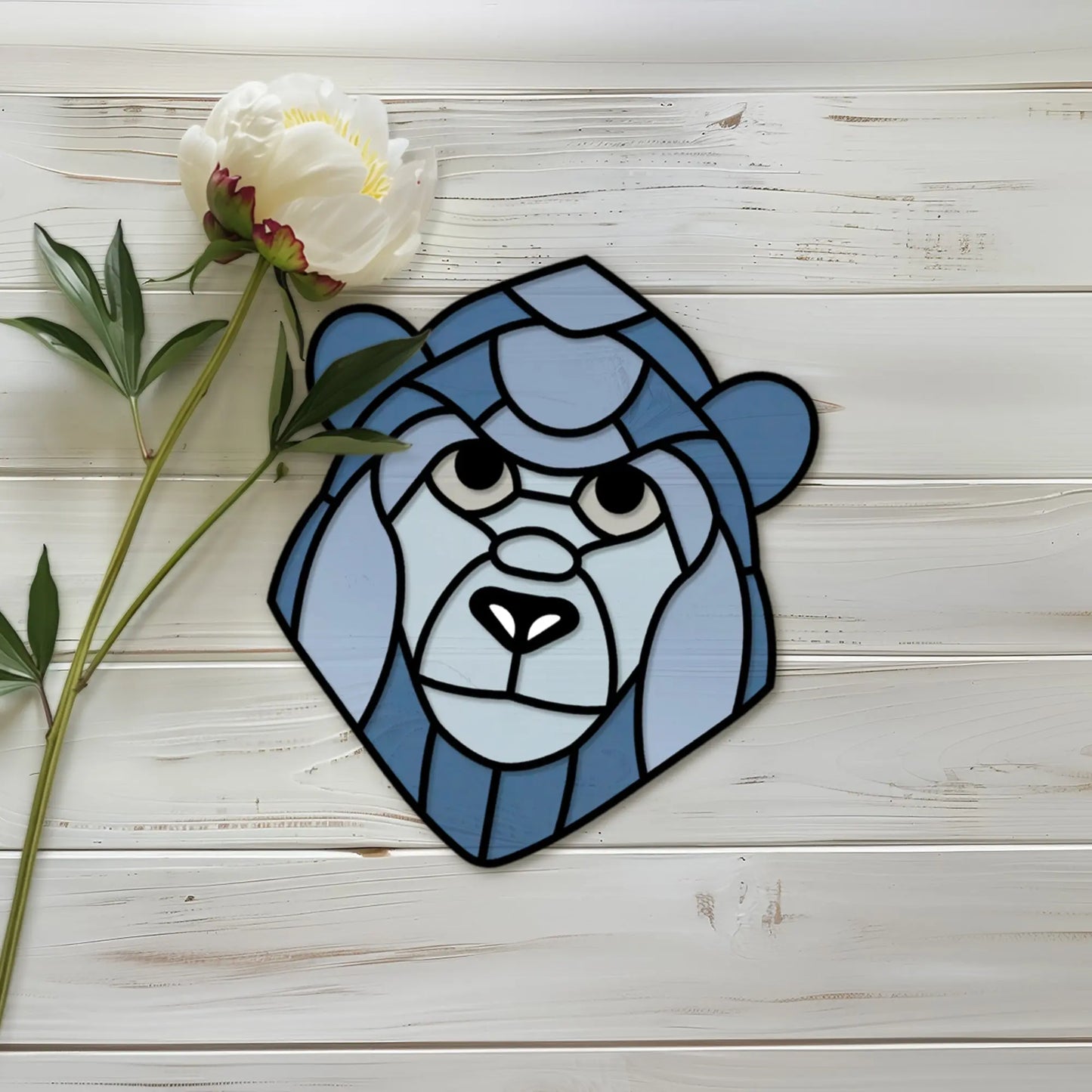 A picture of the Stained Glass Gorilla Files SVGs from GlassyRock Arts.