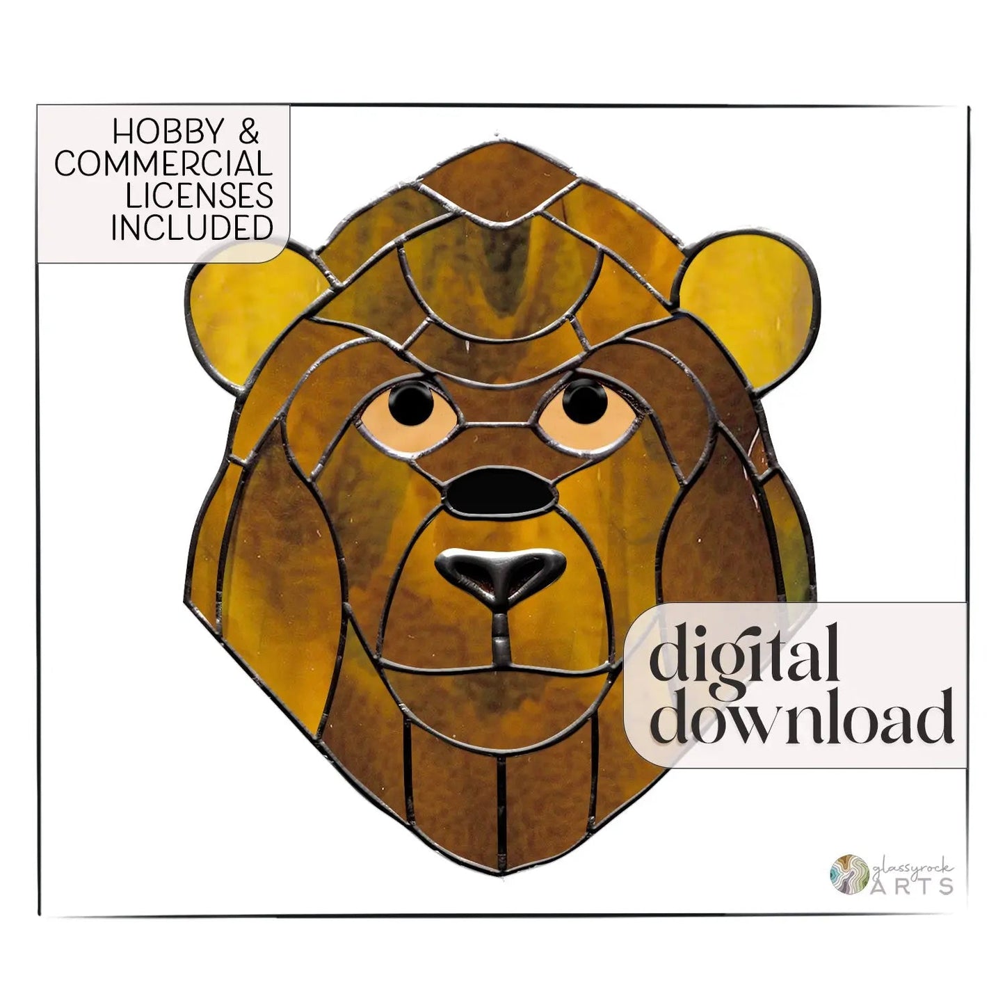 Gorilla Stained Glass Pattern