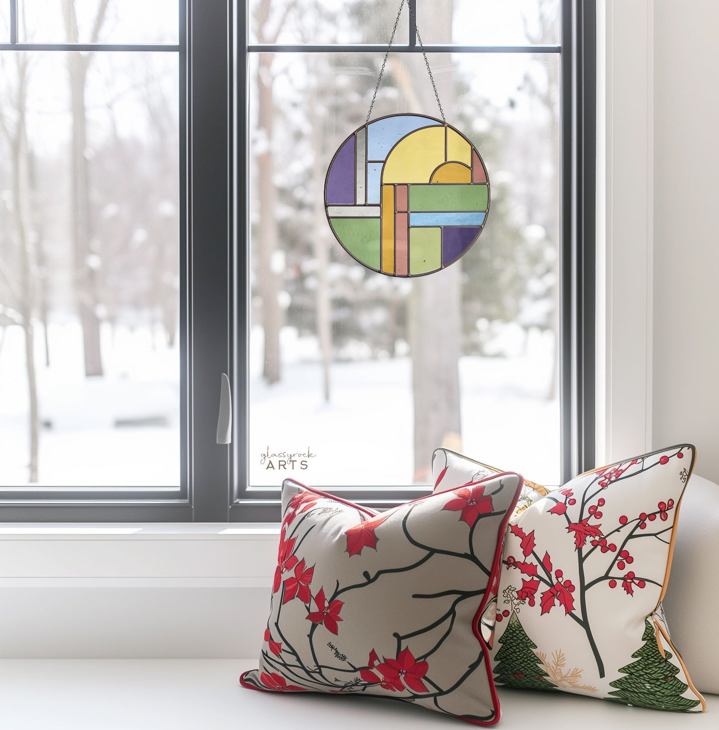 Groovy Round Stained Glass Pattern - Crafting Patterns & Molds, from GlassyRock Arts