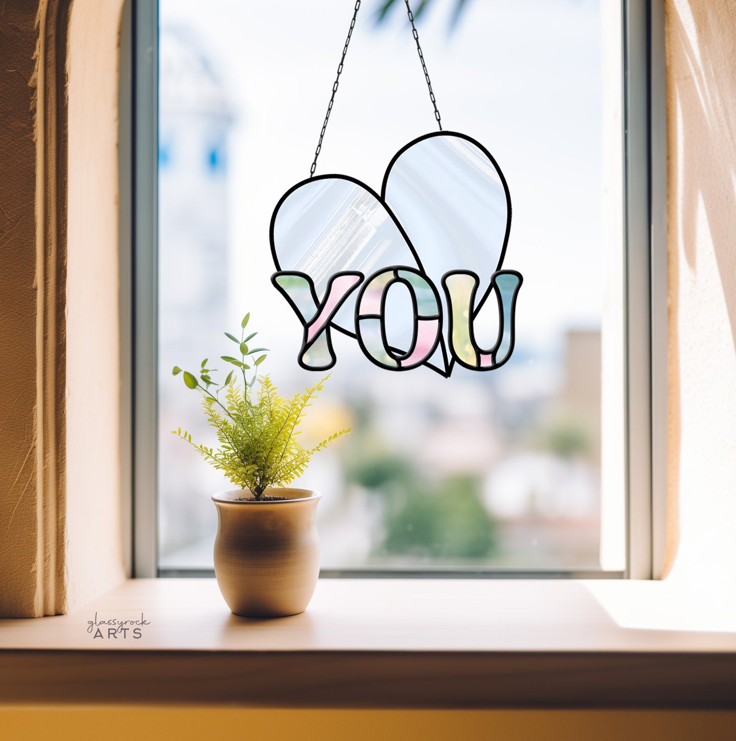 Heart You Stained Glass Pattern