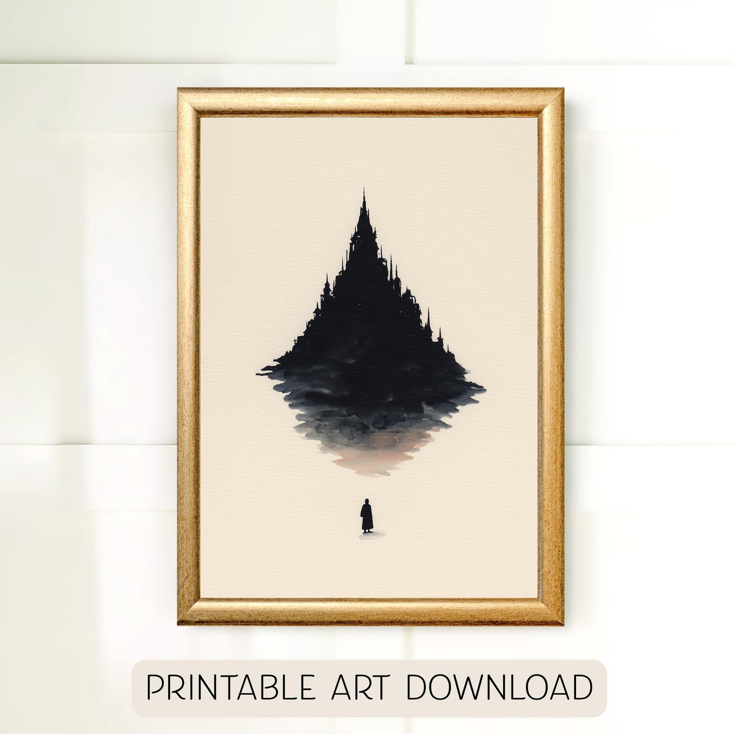 Halloween Printable Landscape Wall Art, Original Artwork with 5 Aspect Ratios Included, Instant Digital Download, Printable Halloween Art