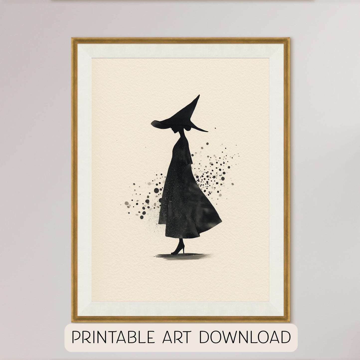 Halloween Witch Wall Art: Spooky Printable Decor (Digital Download)