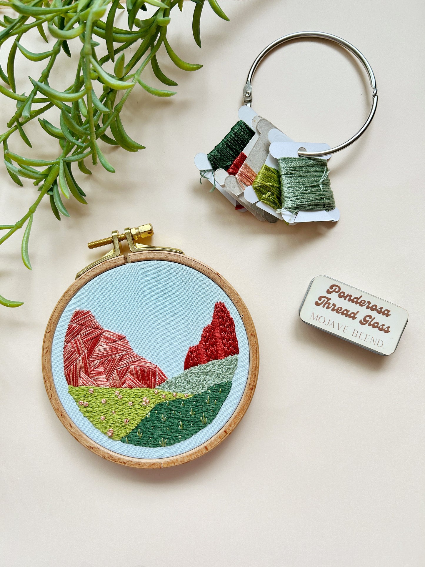 Canyon Park - Desert Landscape Embroidery Kit for Intermediate Stitchers