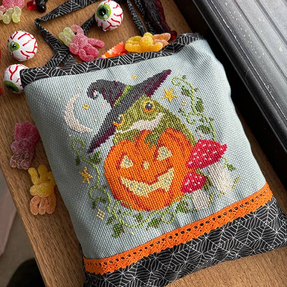 Love Poppet – Pumpkin Toad Cross Stitch Kit - Cross Stitch Kit from Pisgah Needleworks