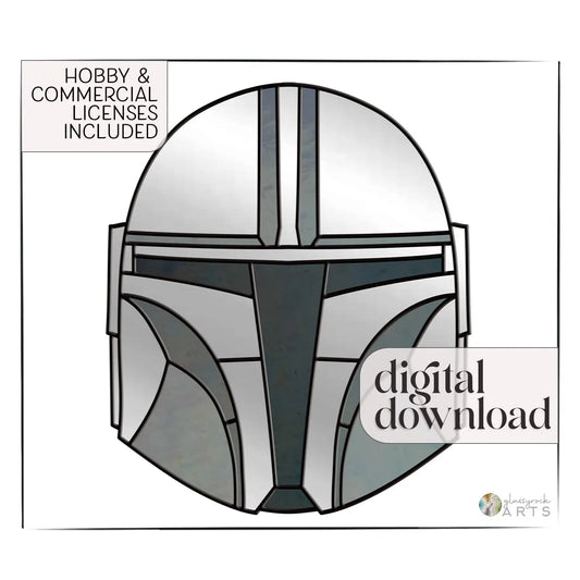 The Mandalorian Star Wars Stained Glass Pattern
