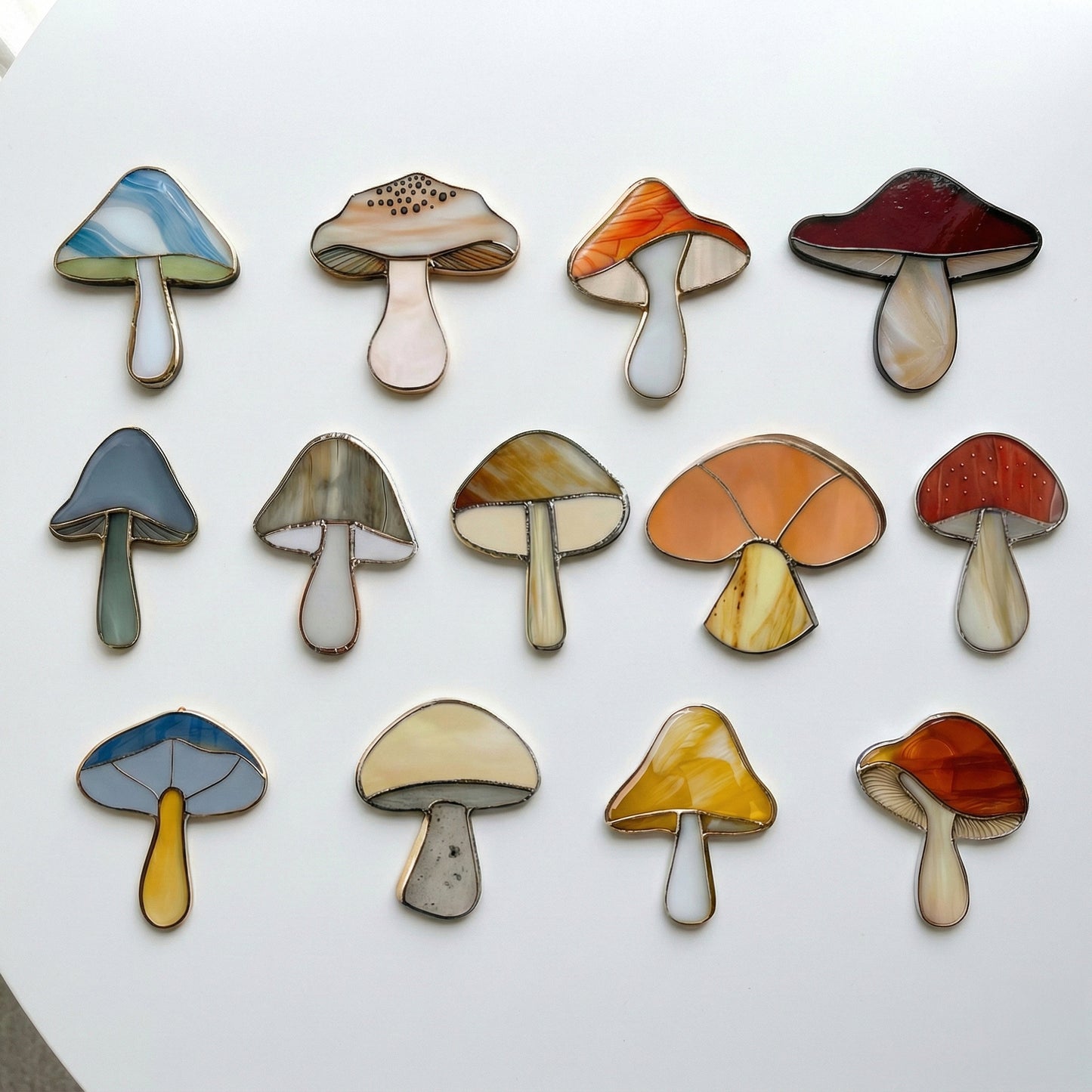 Easy Mushroom Ornaments Stained Glass Patterns