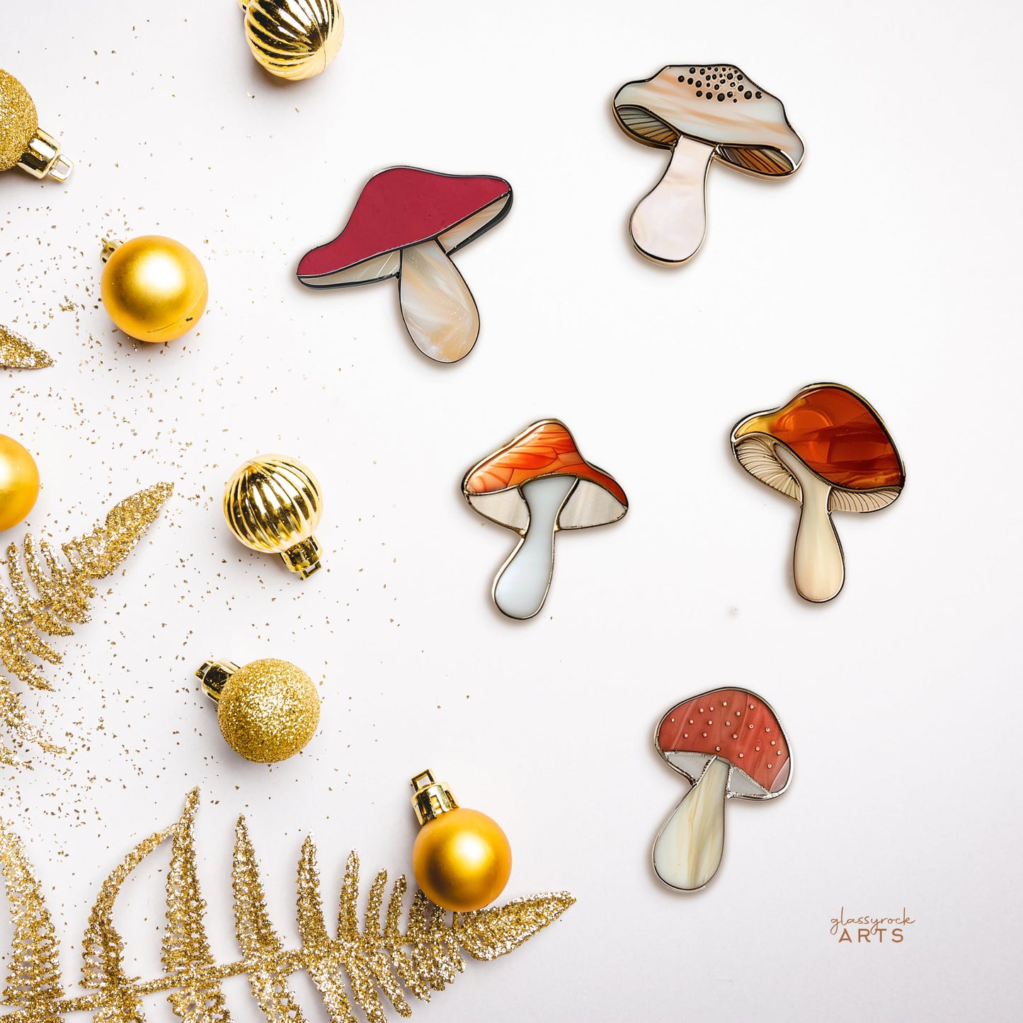 Easy Mushroom Ornaments Stained Glass Patterns