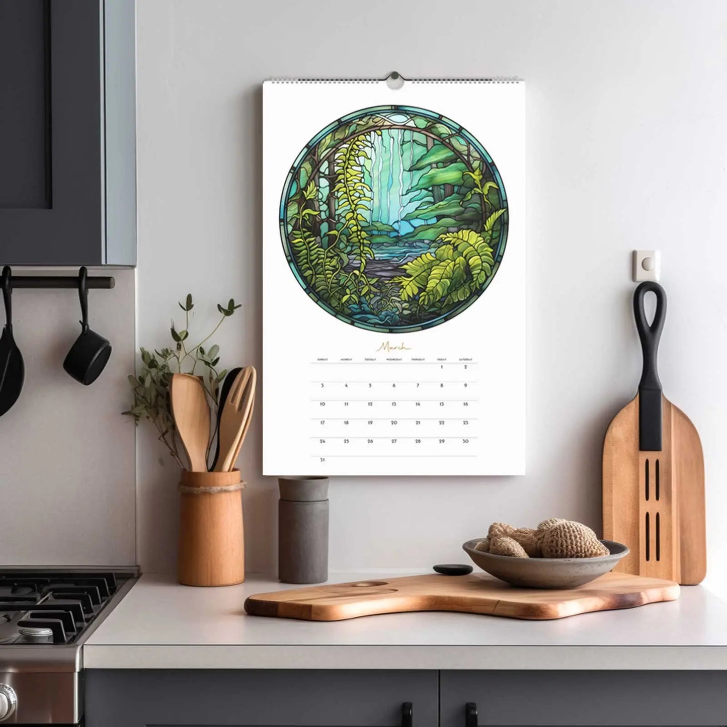 Stained Glass 2024 Calendar, Nature