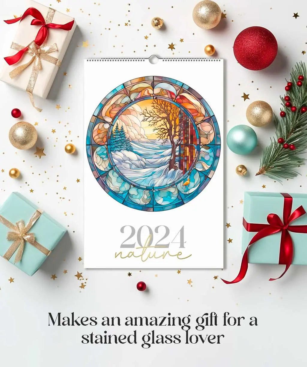 Stained Glass 2024 Calendar, Nature