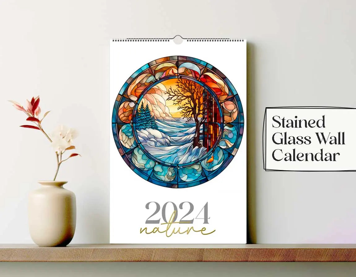 Stained Glass 2024 Calendar, Nature