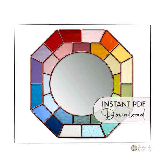 Octagon Mirror Stained Glass Pattern