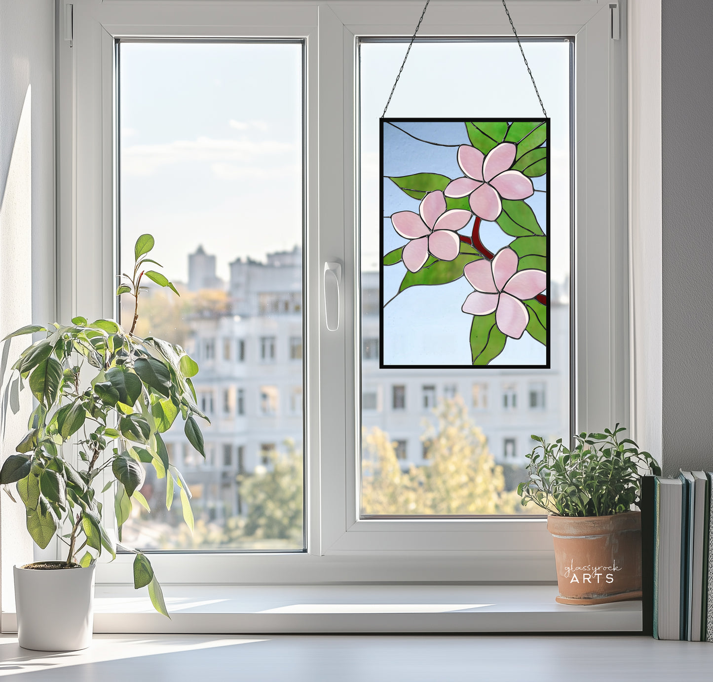 Plumeria Stained Glass Pattern