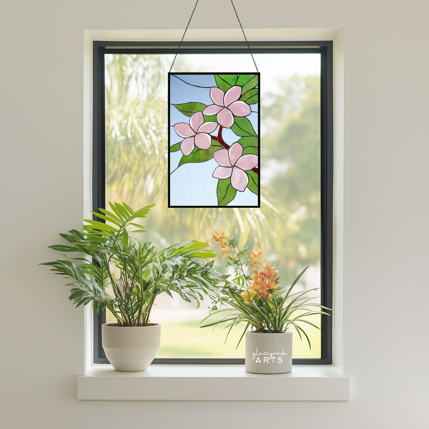 Plumeria Stained Glass Pattern