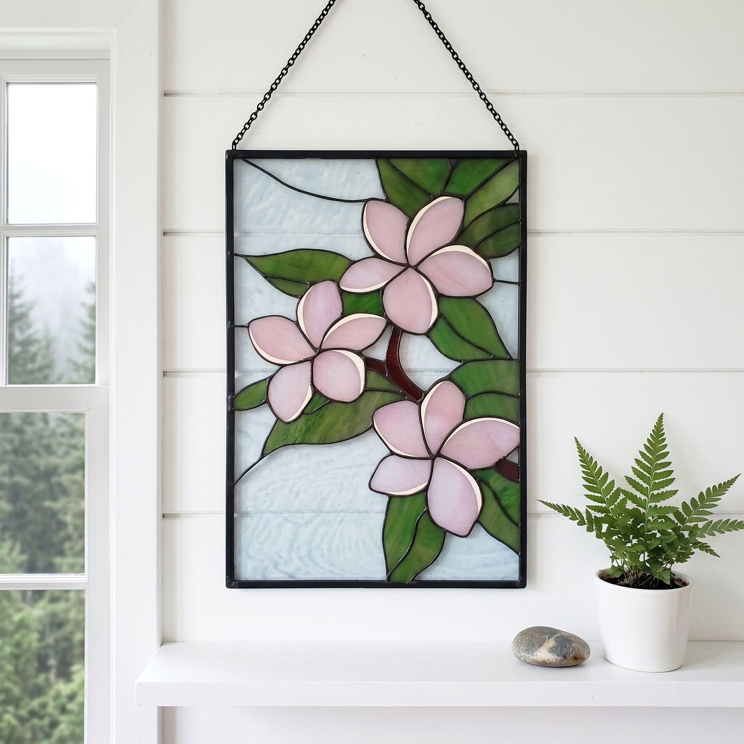 Plumeria Stained Glass Pattern