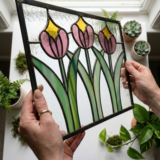 Prairie Flowers Stained Glass Pattern Bundle with PNG & SVG