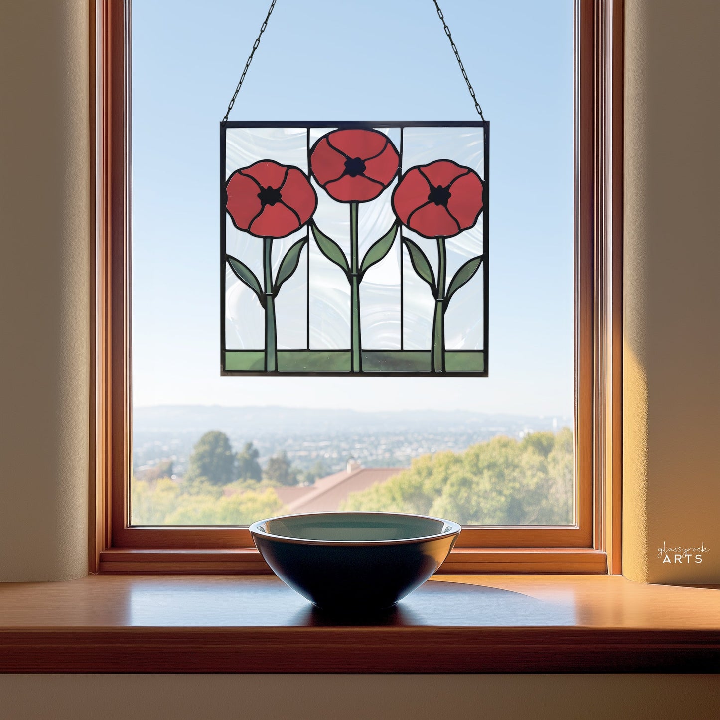 Prairie Poppies Stained Glass Pattern