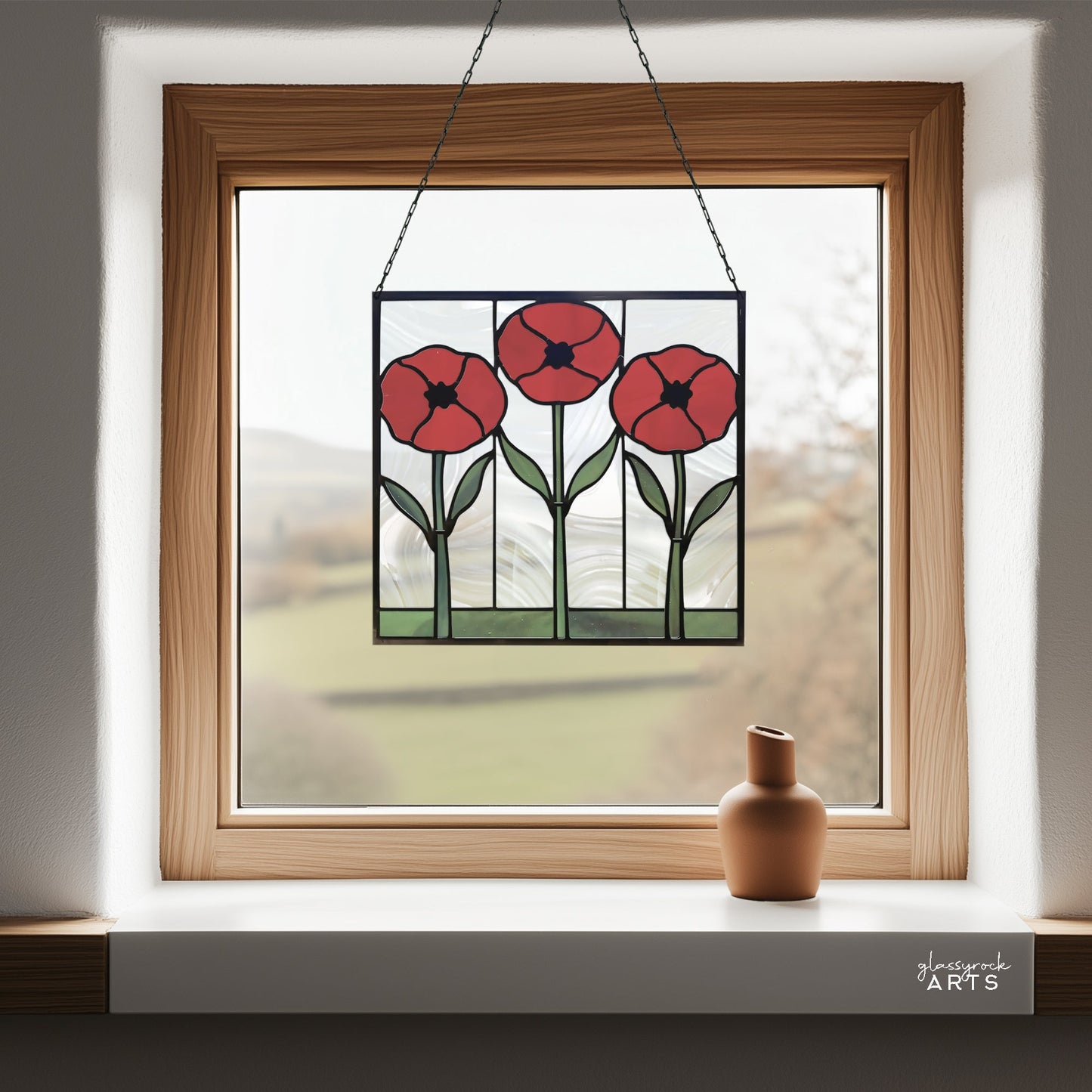 Prairie Poppies Stained Glass Pattern