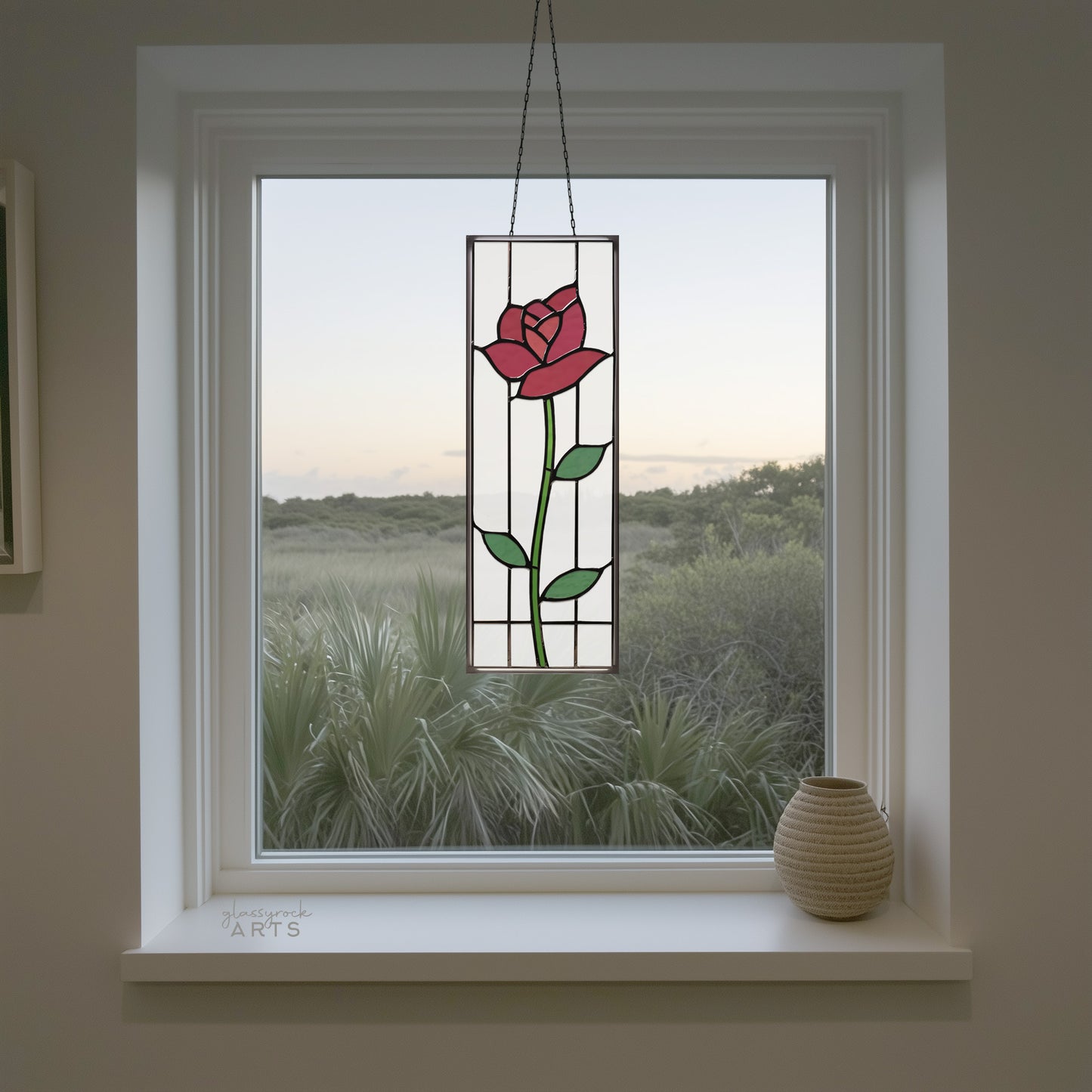 Prairie Rose Stained Glass Pattern
