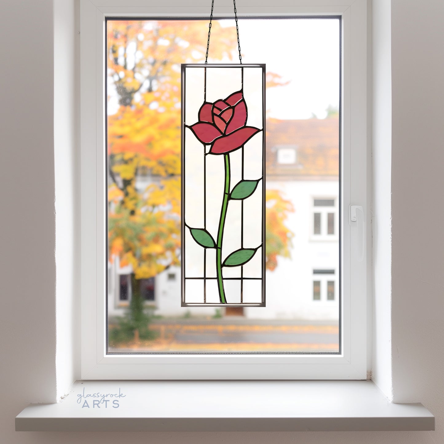 Prairie Rose Stained Glass Pattern