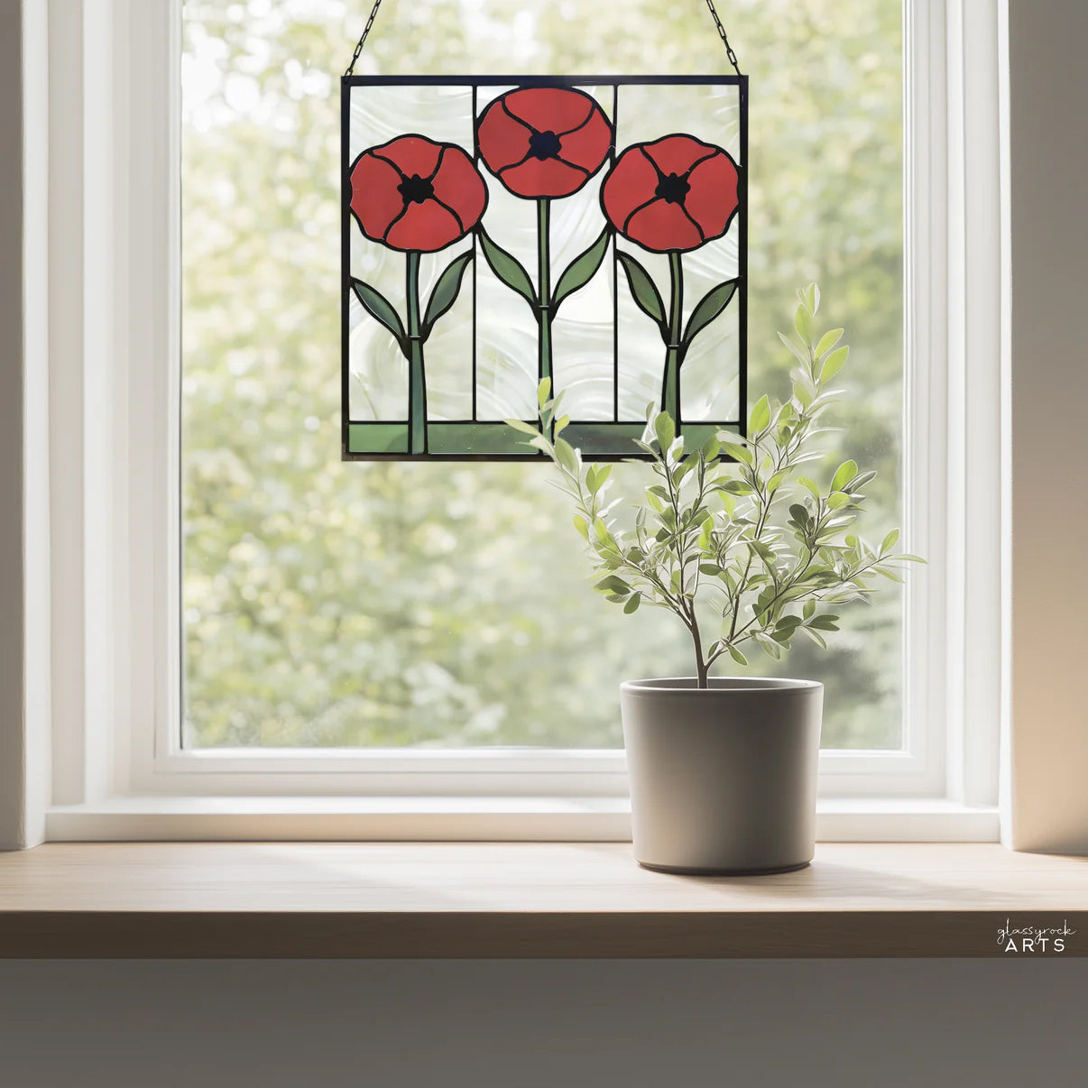 Prairie Poppies Stained Glass Pattern