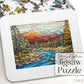 Rocky Mountain National Park Stained Glass Jigsaw Puzzle