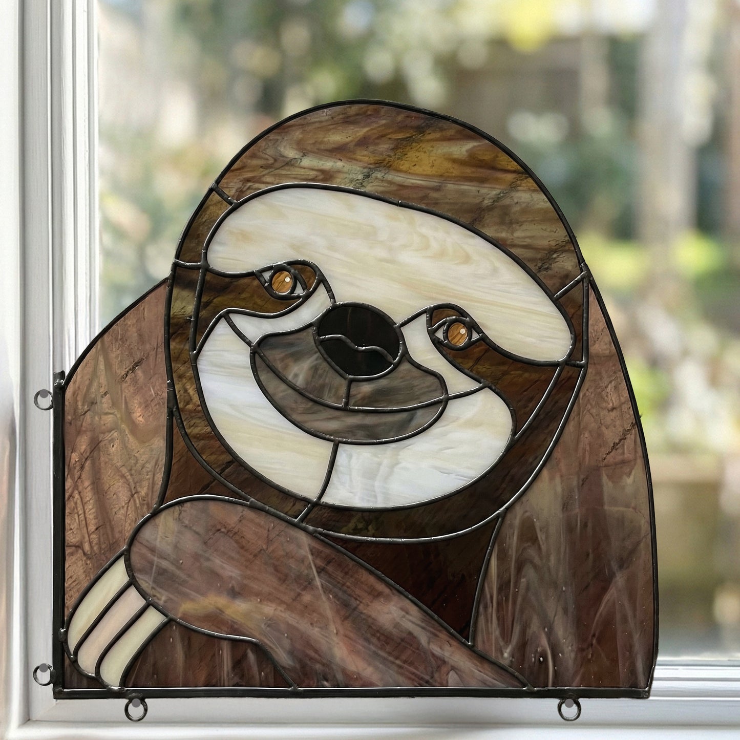 Happy Sloth Buddy Stained Glass Pattern