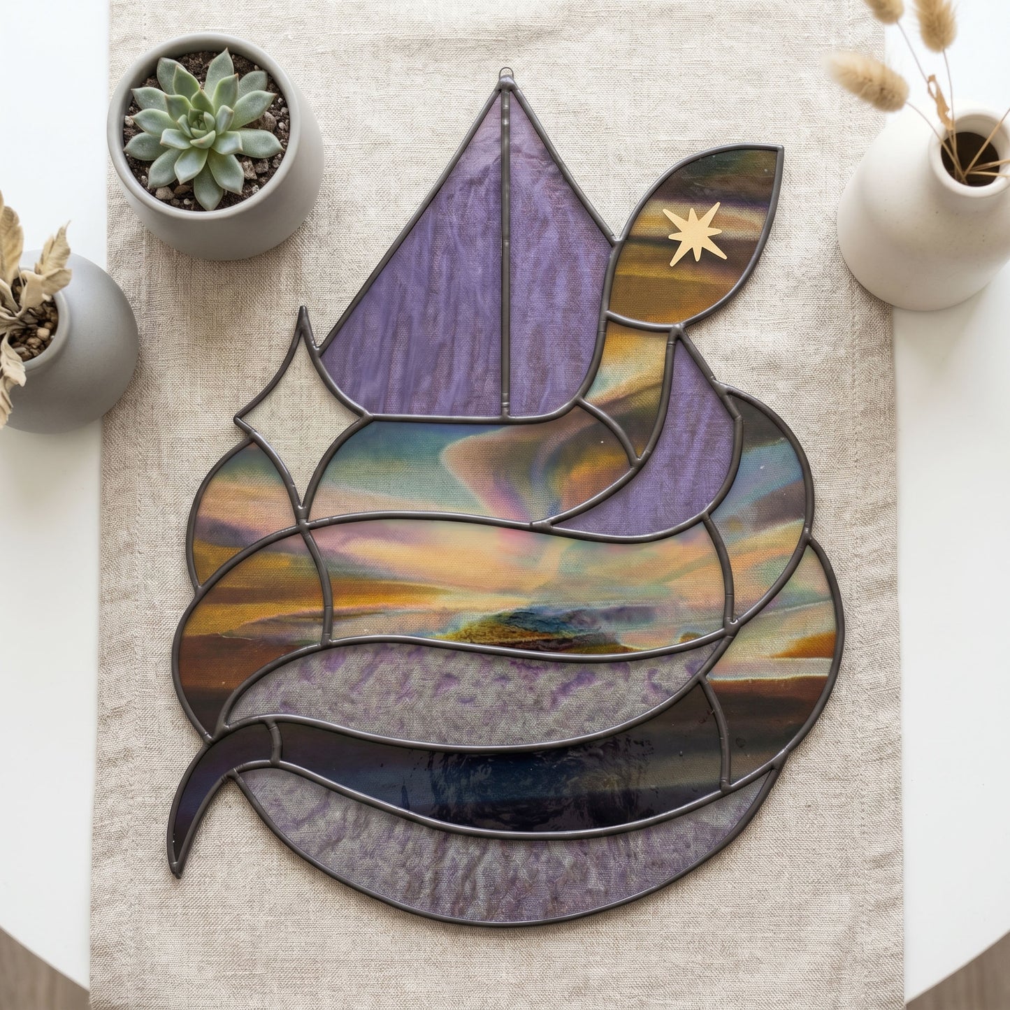 Snake Stained Glass Pattern Rain Drop