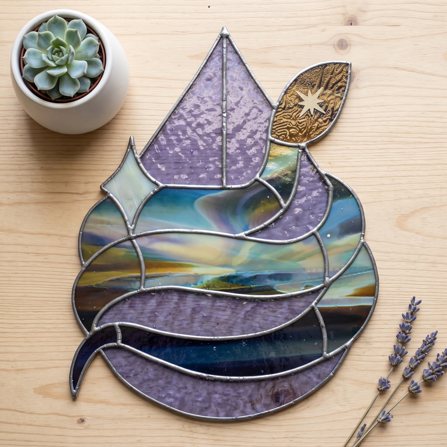 Snake Stained Glass Pattern Rain Drop