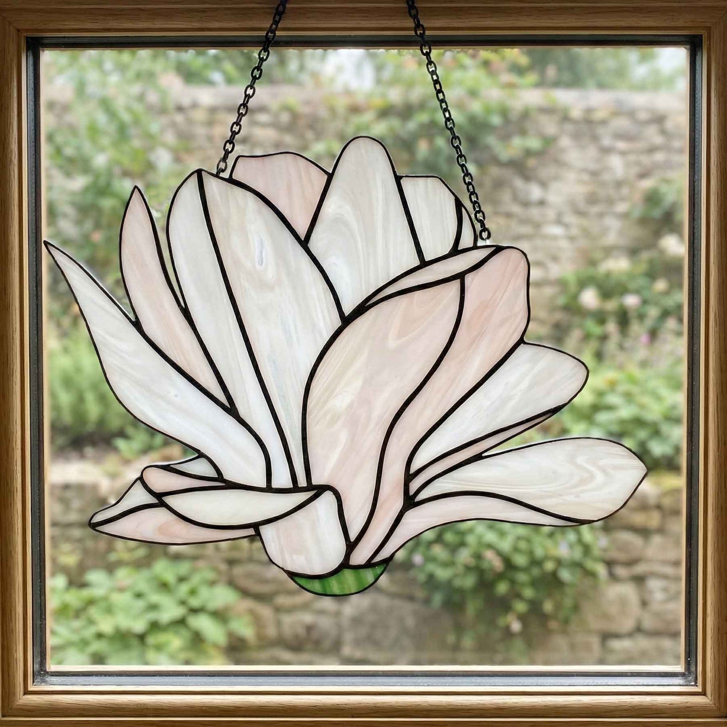 Big Flora Giant Stained Glass Snowdrop Pattern PDF & PNG